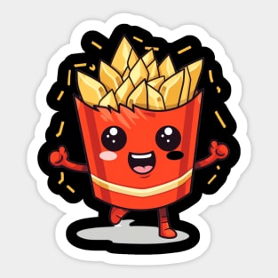 kawaii french fries T-Shirt cute potatofood Sticker